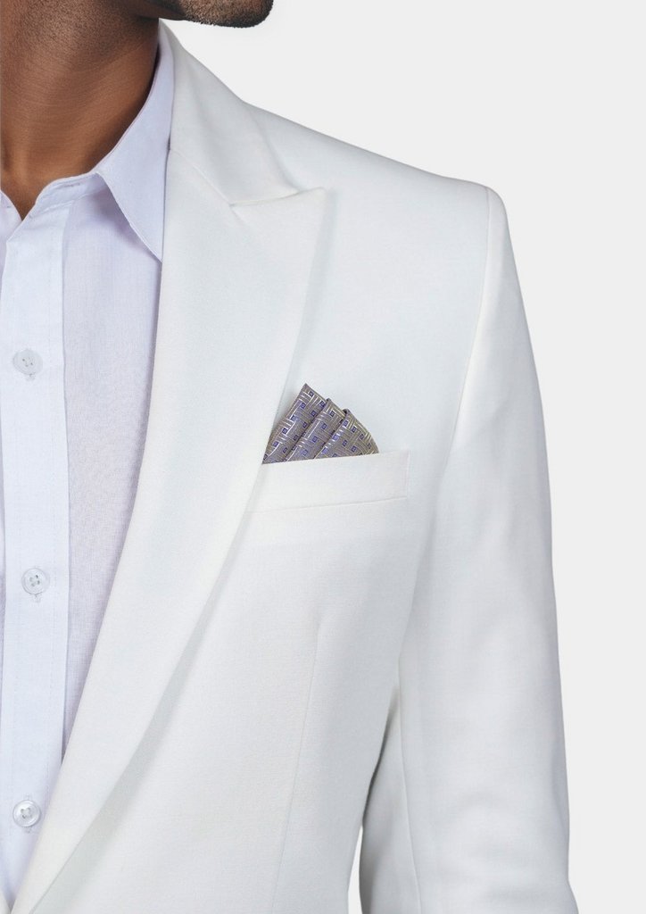 Bryant White Twill Jacket - SARTORO512
