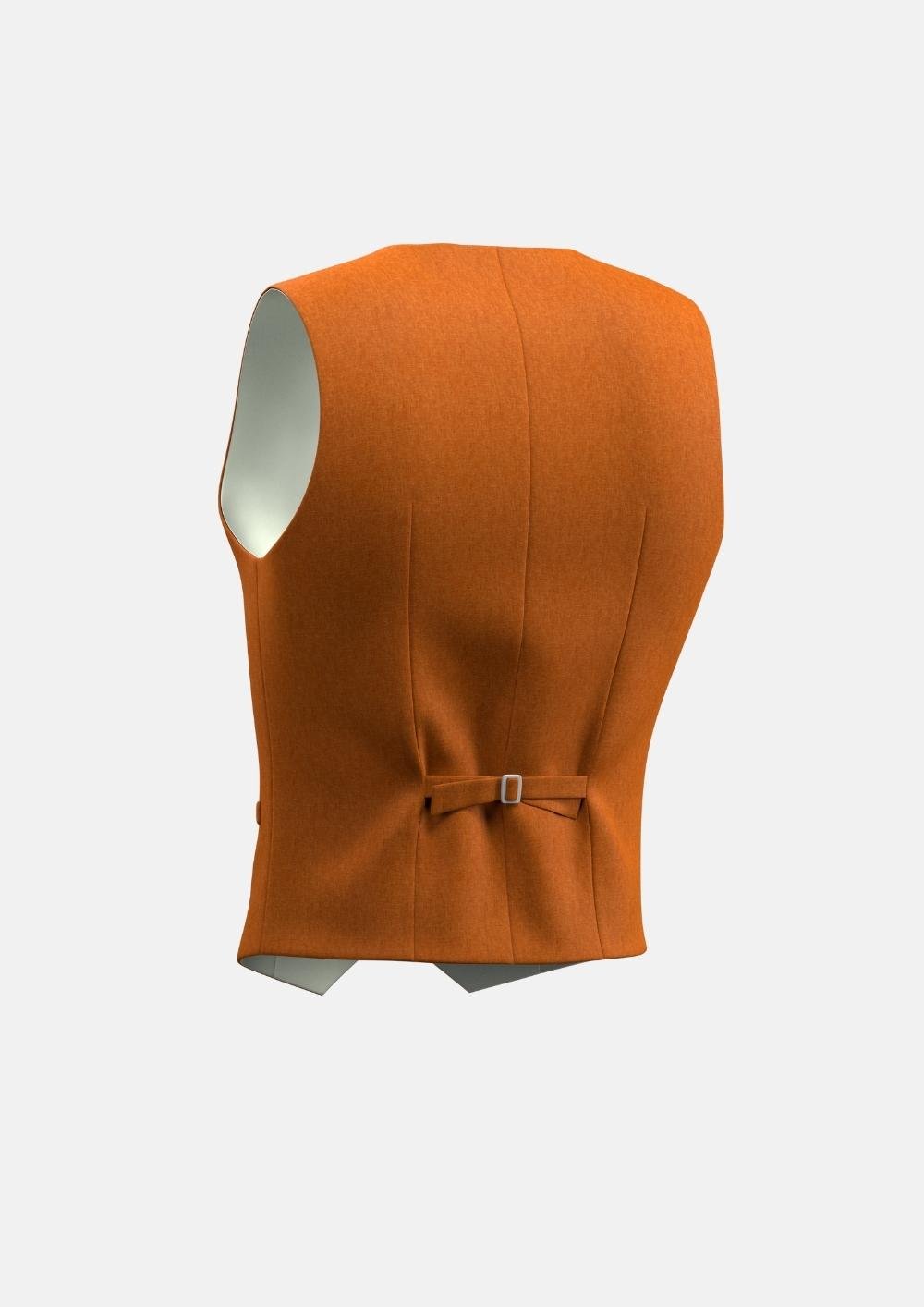 Burnt Orange Linen Vest - SARTORO