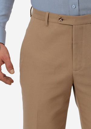 Camel Cotton Chino Pants - SARTORO