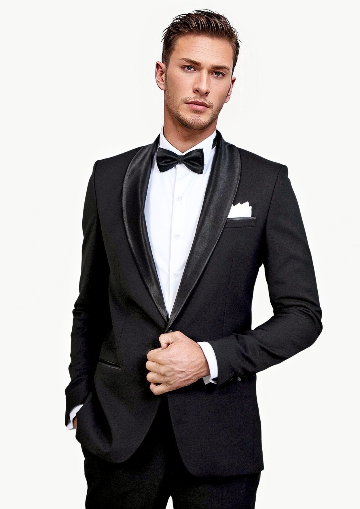 Carnegie Jet Black Twill Tuxedo - SARTORO