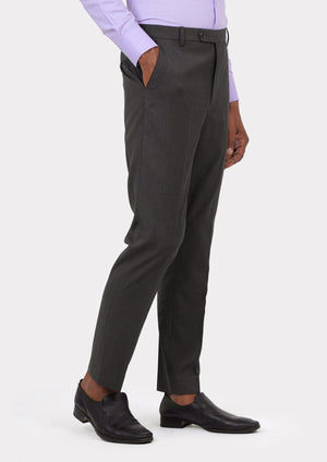 Charcoal Crosshatch Pants - SARTORO