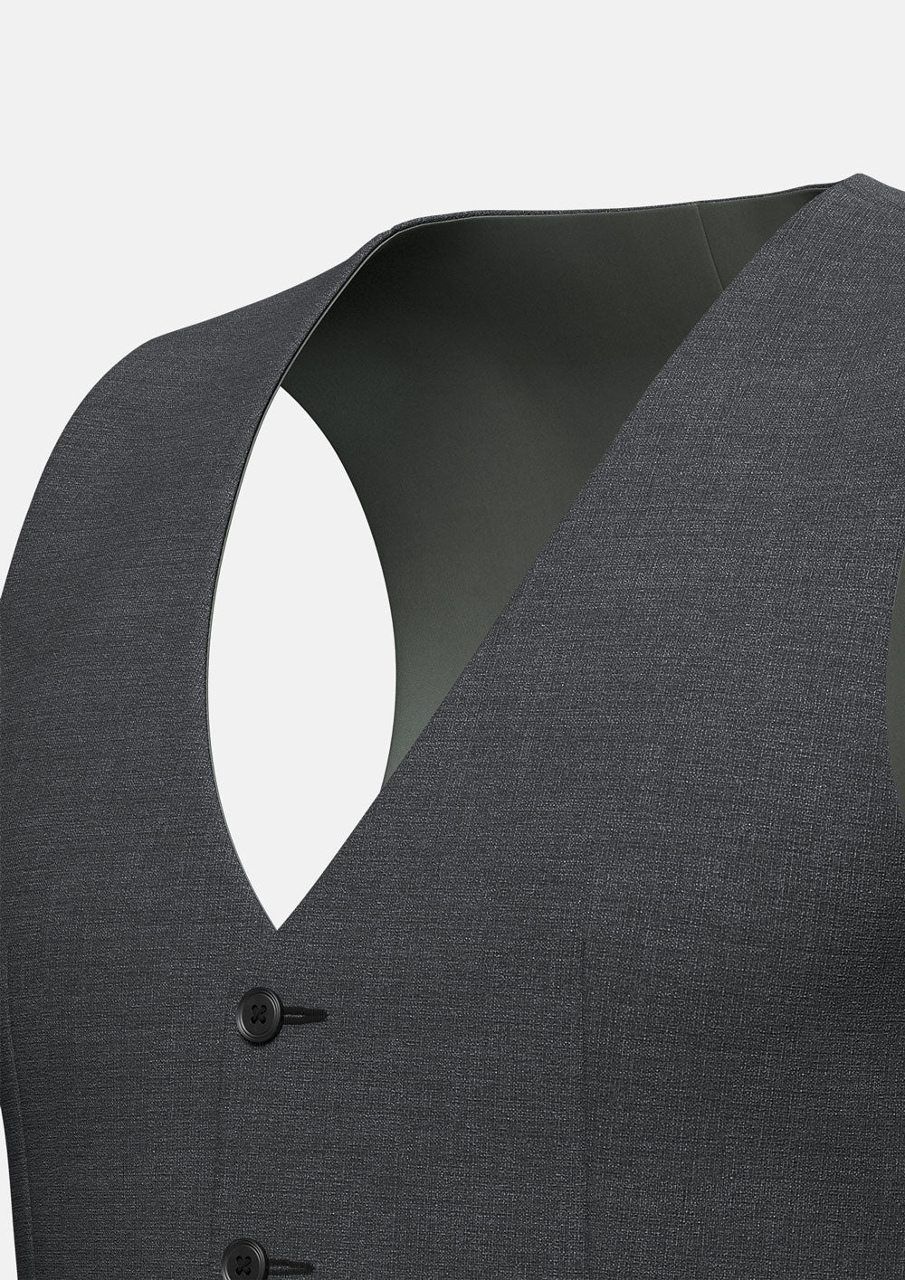 Charcoal Crosshatch Vest - SARTORO164