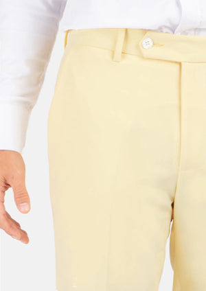 Cream Stretch Pants - SARTORO