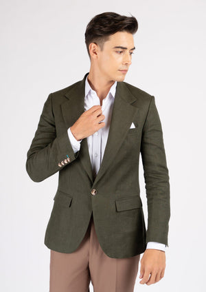 Eldridge Juniper Green Linen Jacket