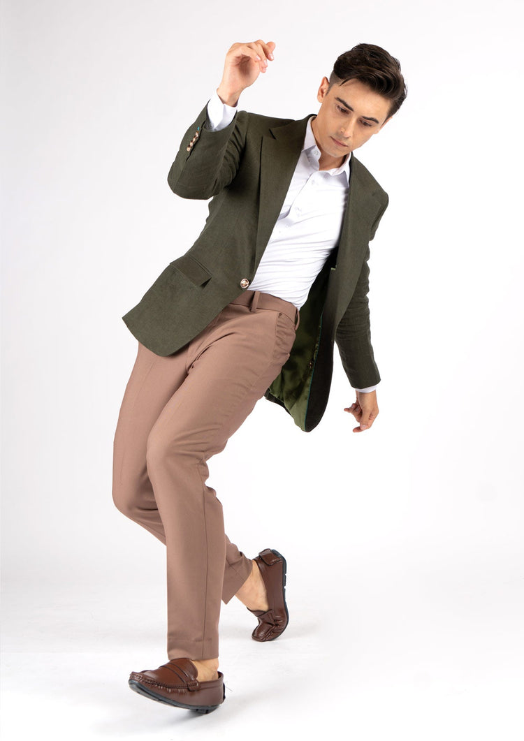 Eldridge Juniper Green Linen Jacket - SARTORO