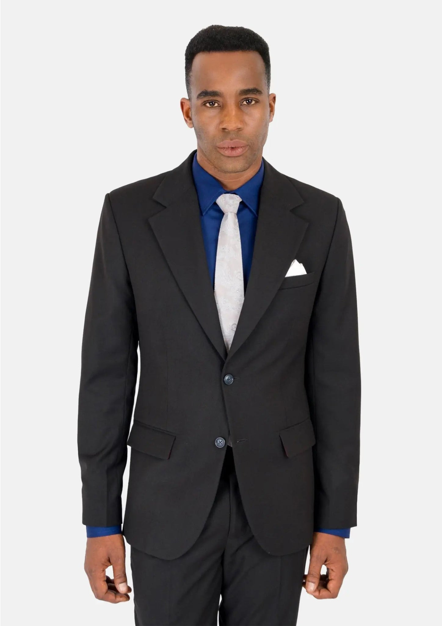 Ellis Black Crosshatch Suit - SARTORO