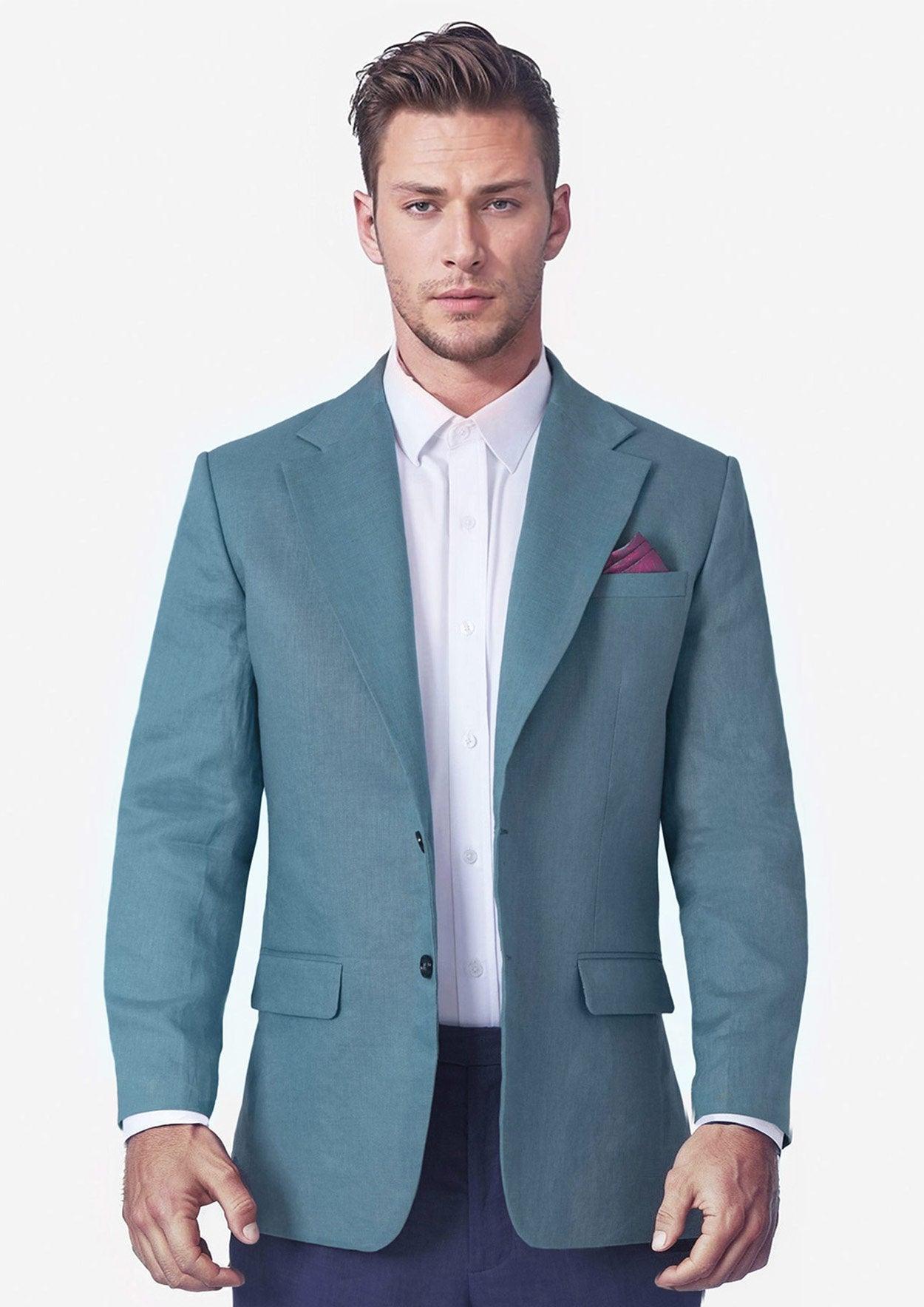 Hudson Jade Green Linen Suit