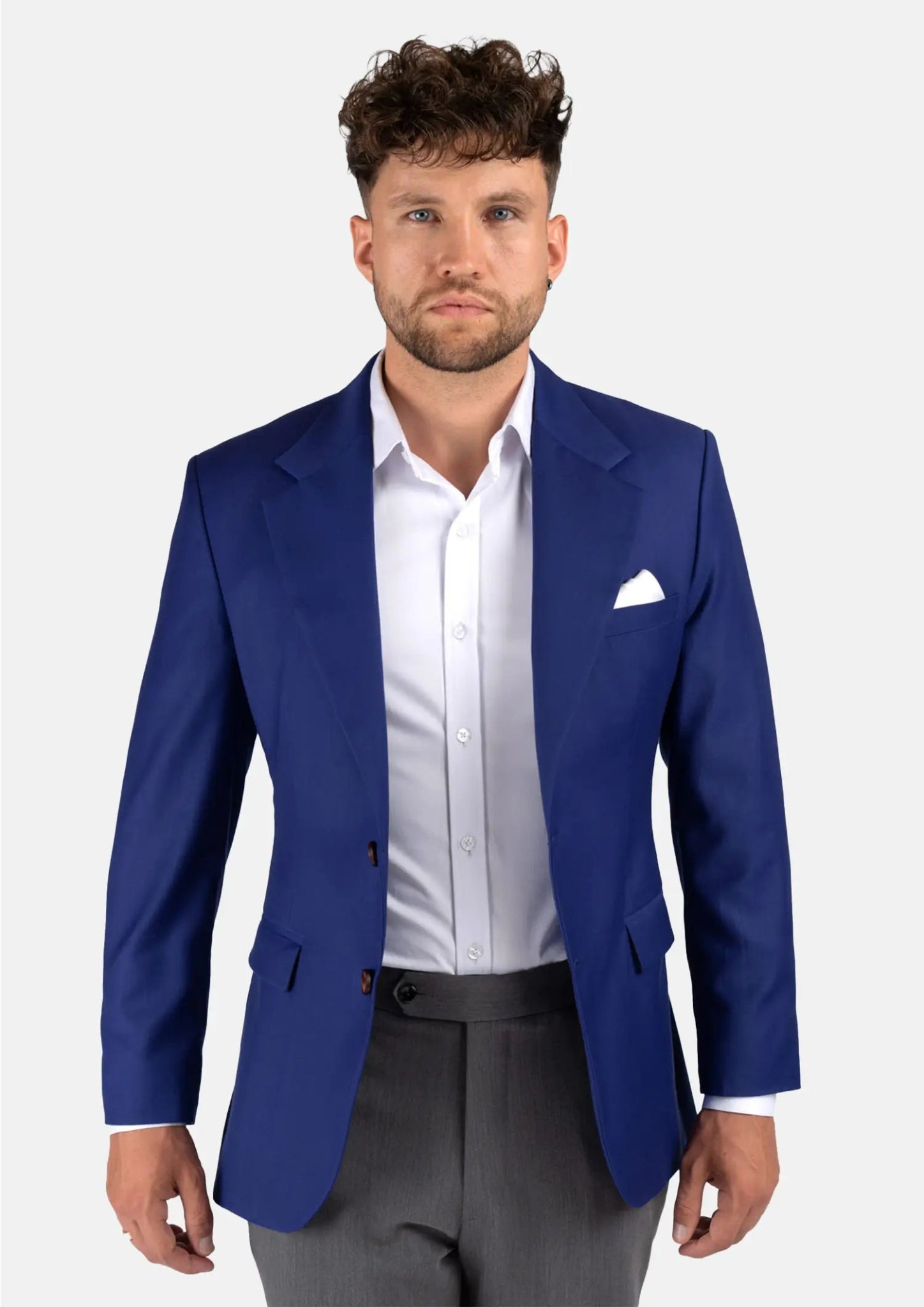 Men's Ellis Royal Blue Twill Jacket | SARTORO Men's Ellis Royal Blue Twill Jacket | SARTORO