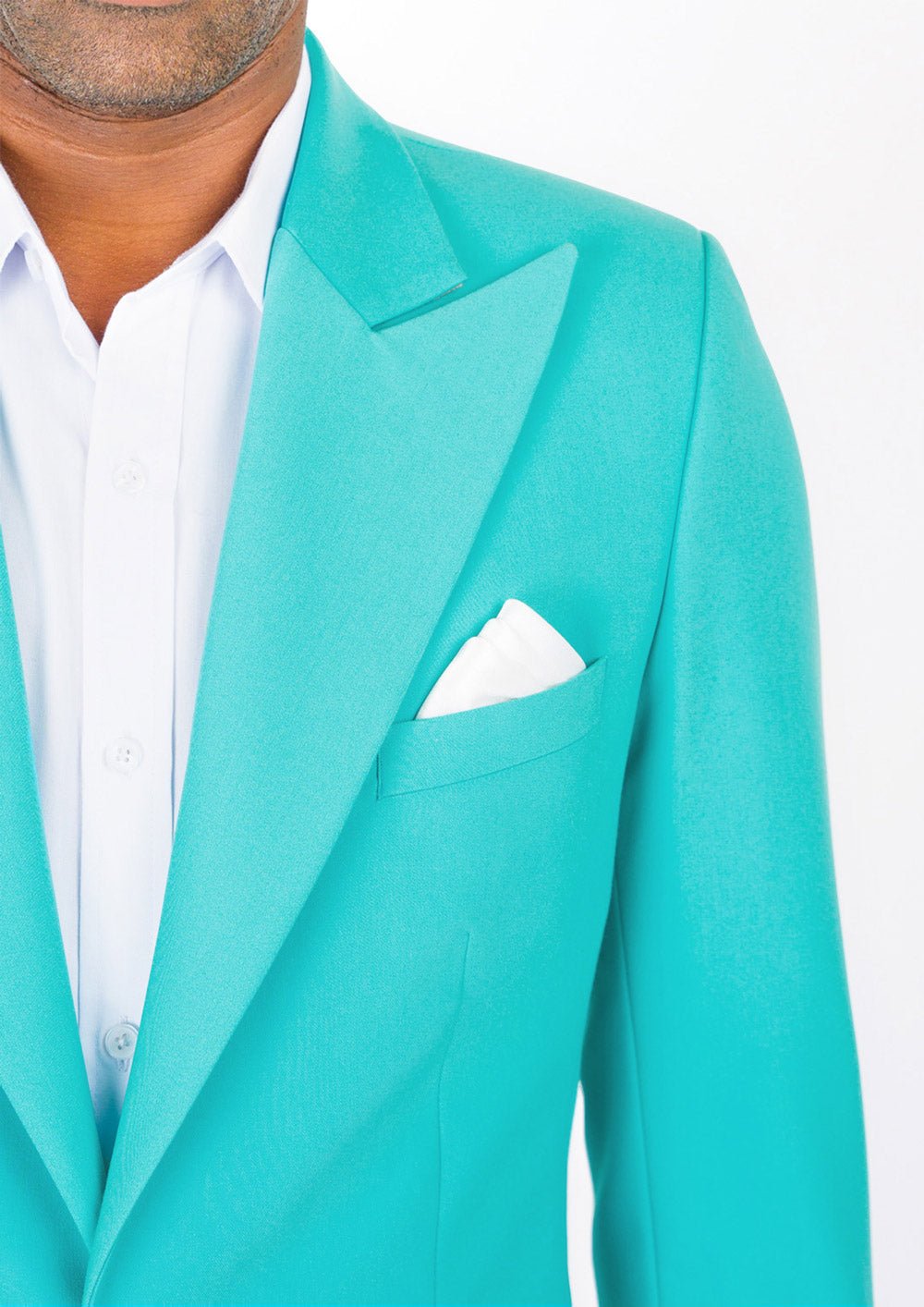 Hudson Aqua Blue Stretch Jacket - SARTORO180