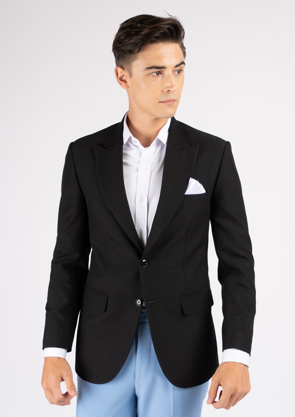 Hudson Midnight Black Stretch Jacket - SARTORO364