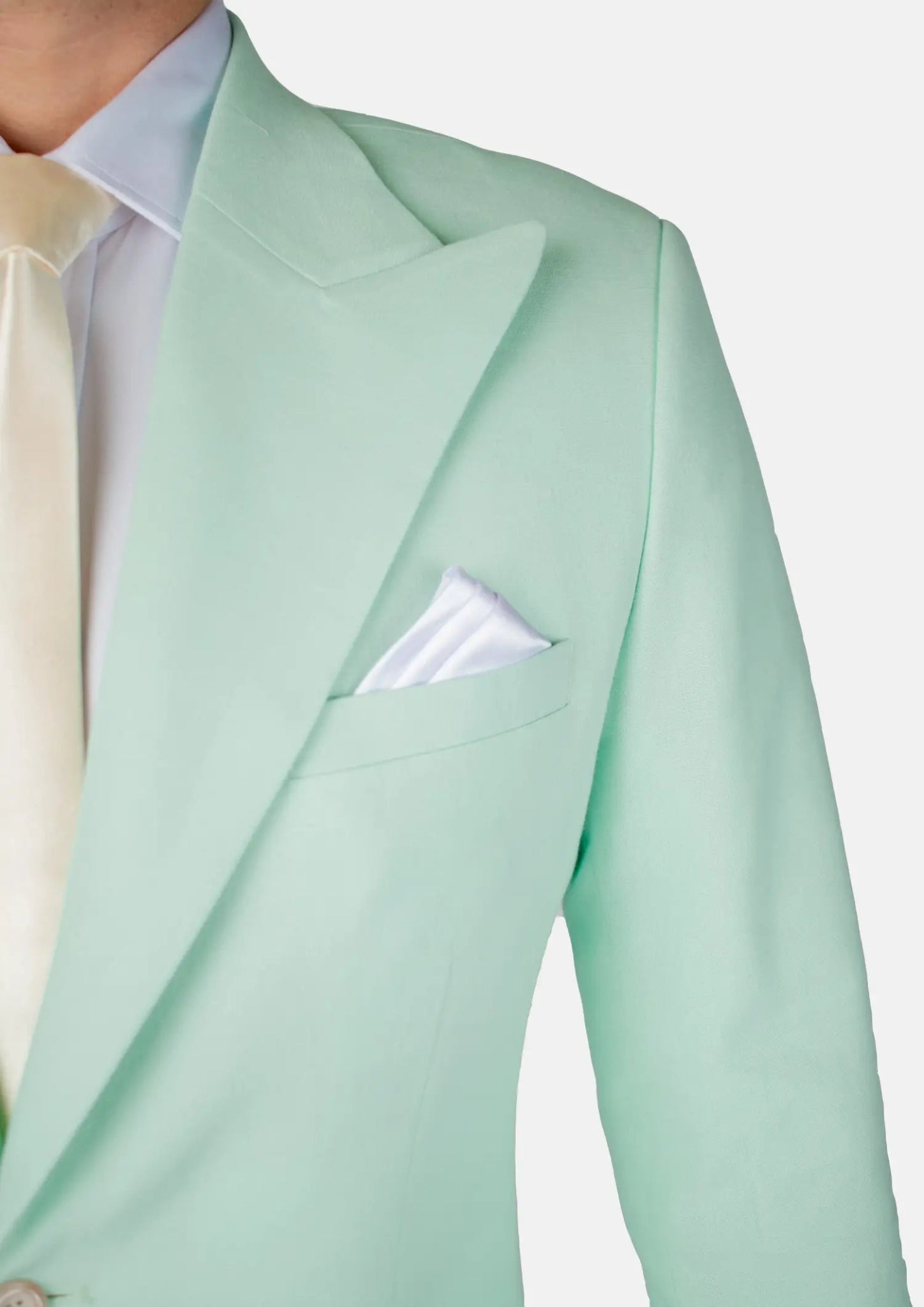 Hudson Mint Green Linen Blend Jacket - SARTORO514