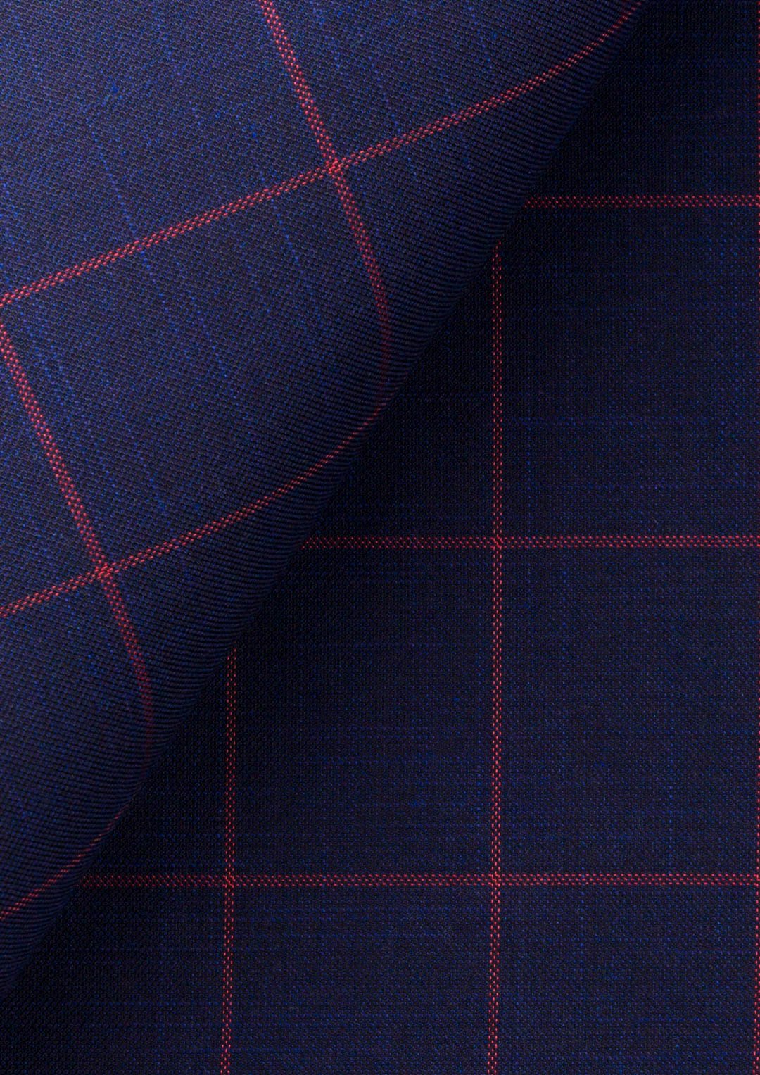Indigo Blue Windowpane Pants929