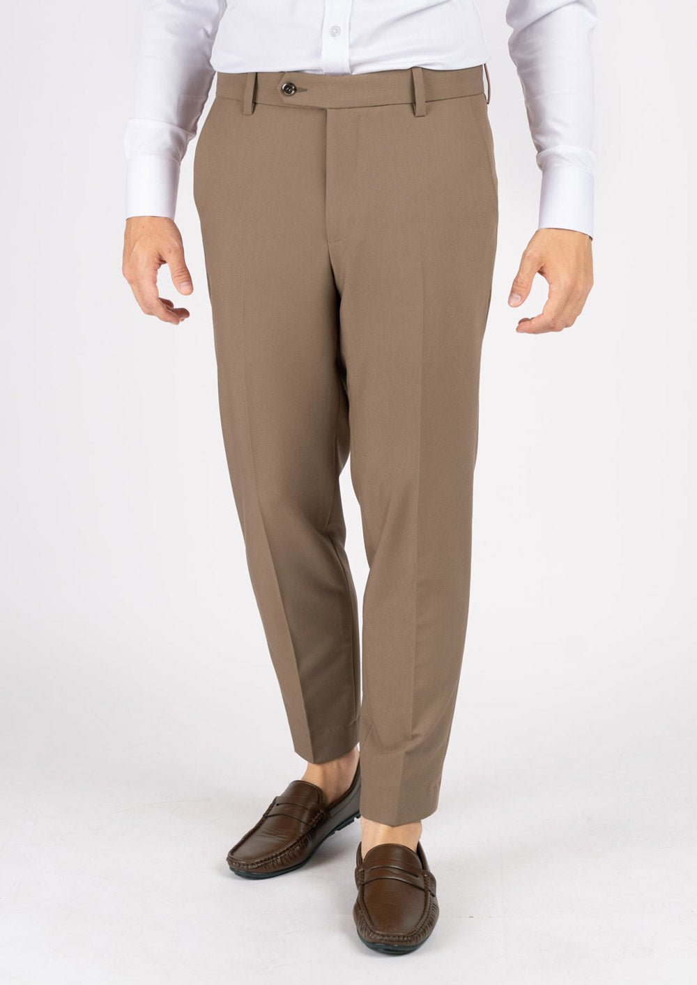 Men's Light Brown Stretch Pants | SARTORO Men's Light Brown Stretch Pants | SARTORO