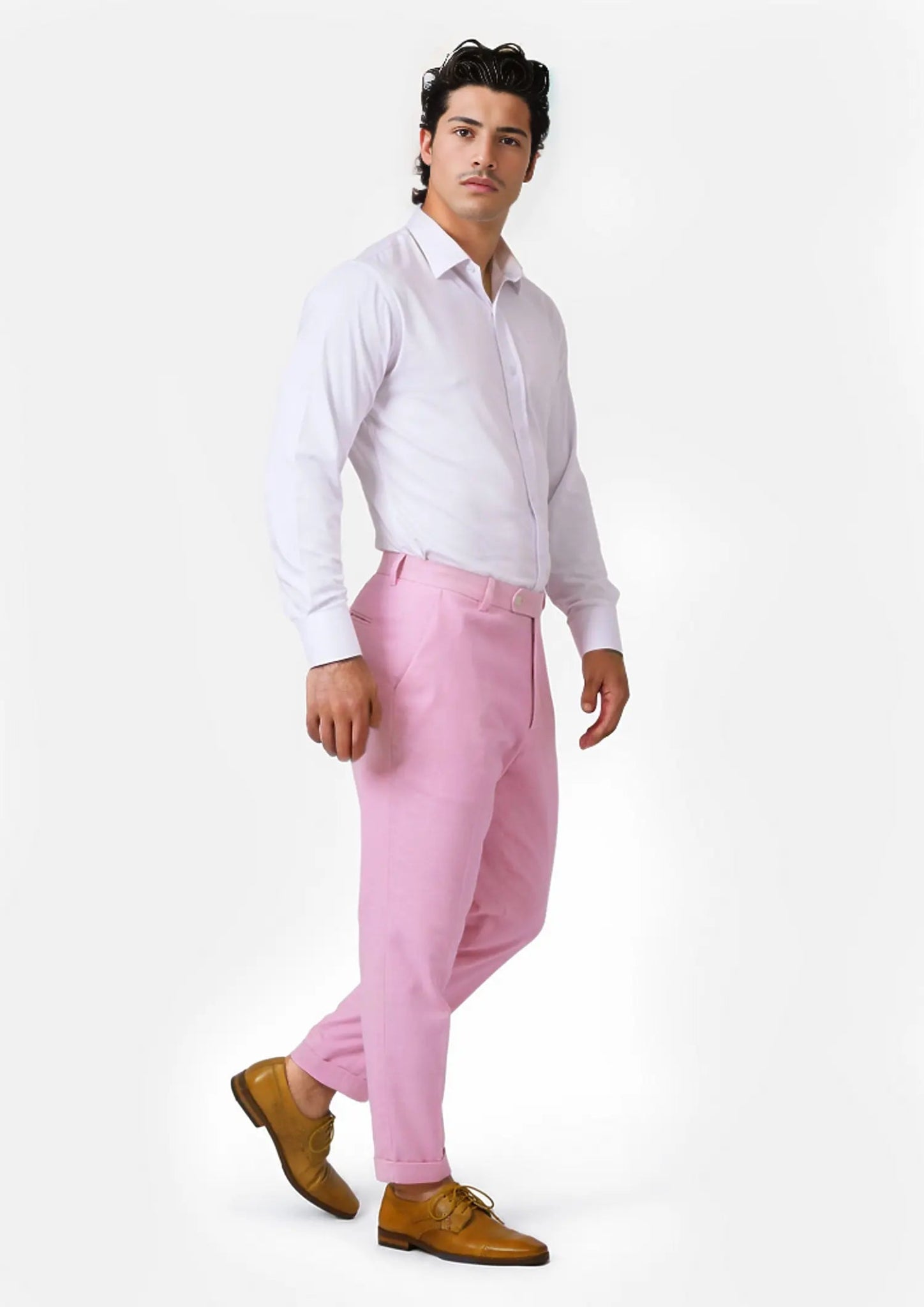 Lilac Linen Pants - SARTORO