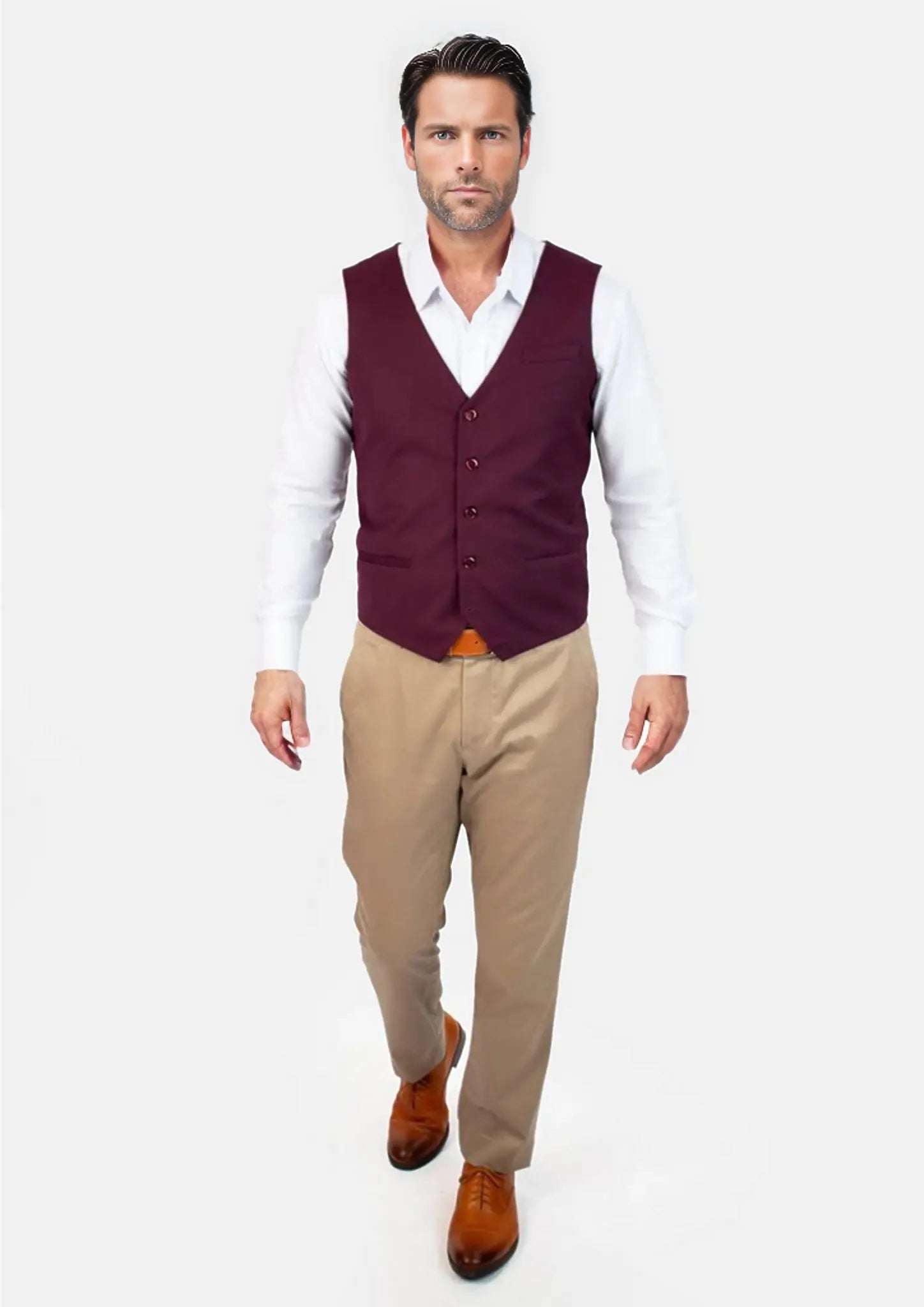 Mulberry Twill Vest - SARTORO