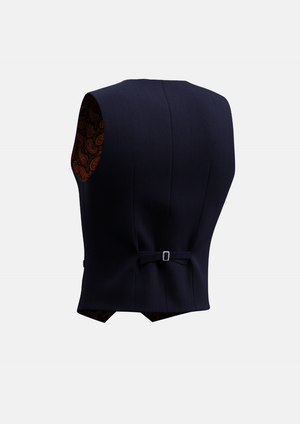 Navy Twill Vest - SARTORO