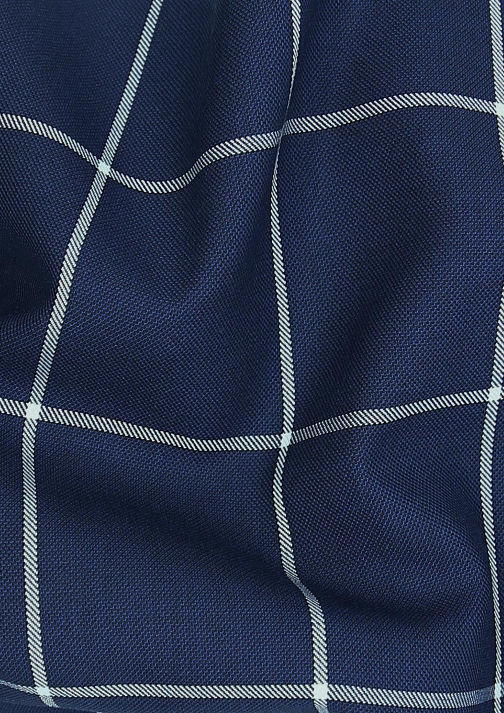 Oxford Blue Windowpane Vest - SARTORO