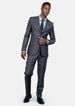 Prince Charcoal Prince of Wales Suit - SARTORO