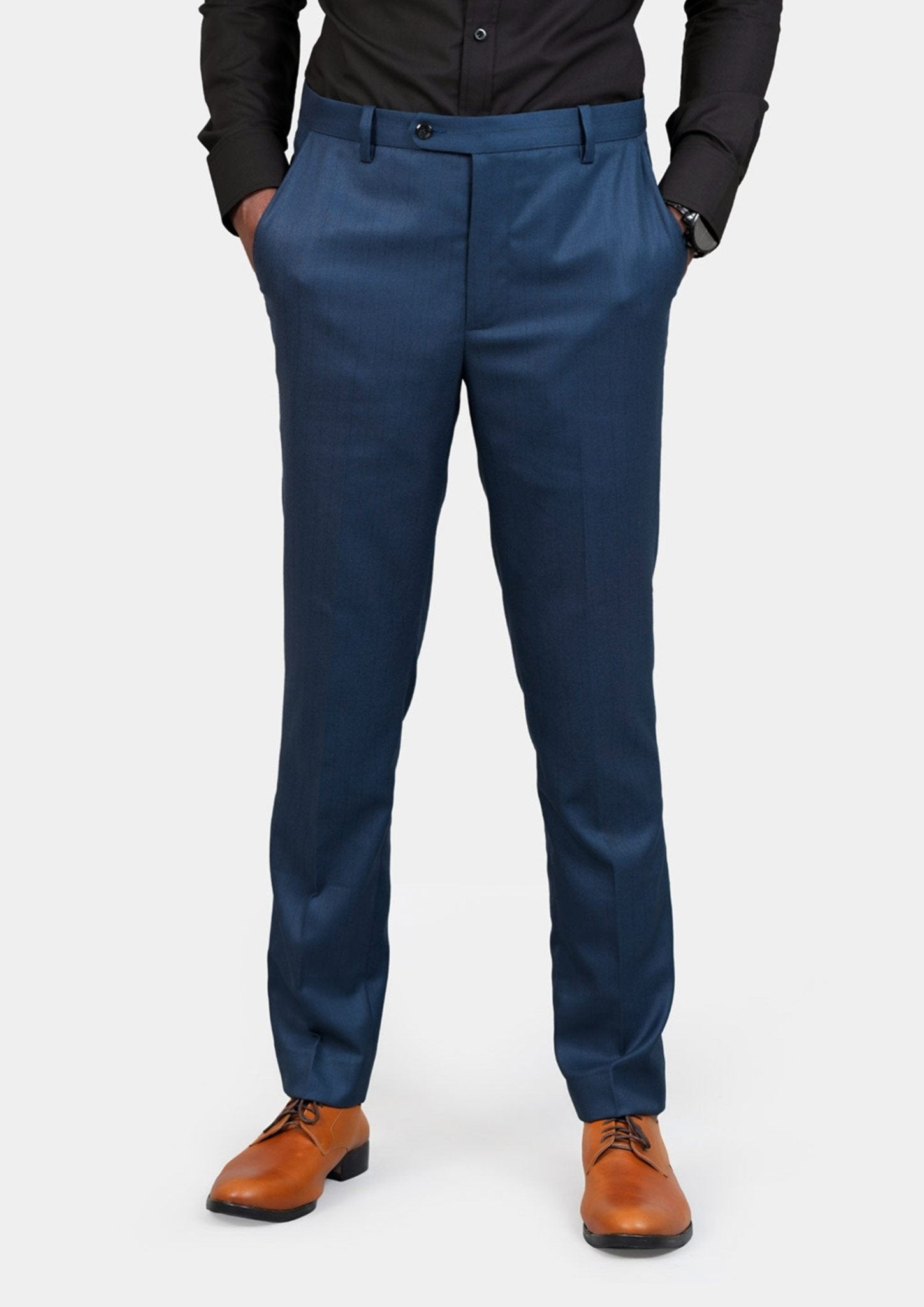 Men's Prussian Blue Pants | SARTORO Men's Prussian Blue Pants | SARTORO