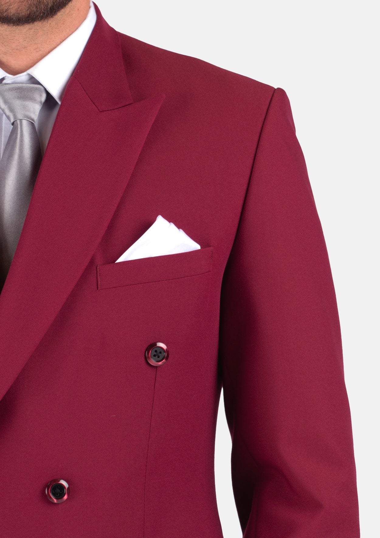 Rockafeller Claret Red Stretch Jacket - SARTORO593