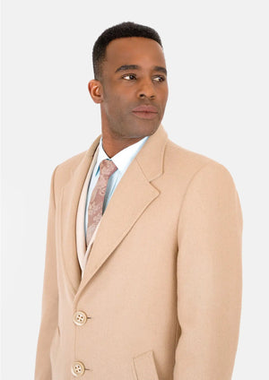 Sand Wool Classic Overcoat - SARTORO