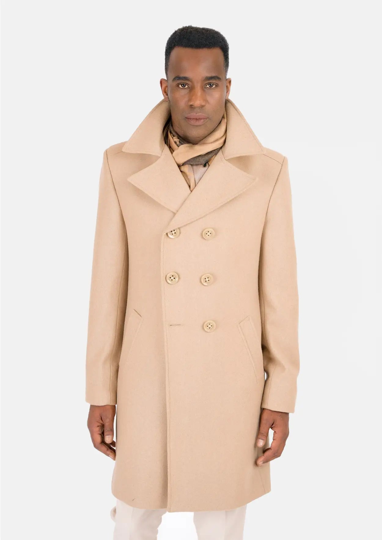 Sand Wool Signature Peacoat SARTORO - Main Image