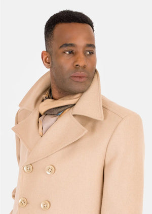 Sand Wool Signature Peacoat - SARTORO