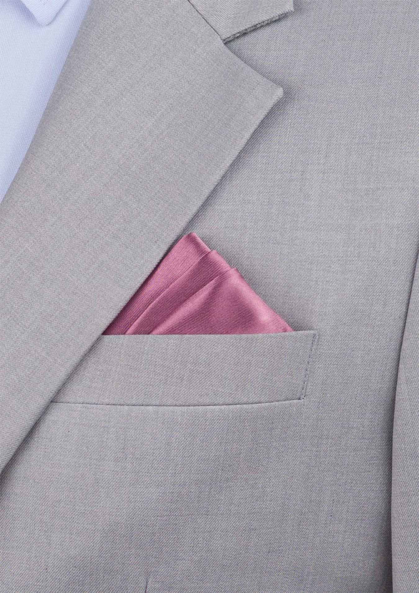 Silk Satin Opera Mauve Pocket Square - SARTORO