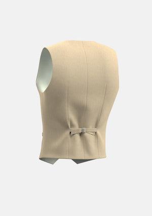 Simply Taupe Linen Vest - SARTORO