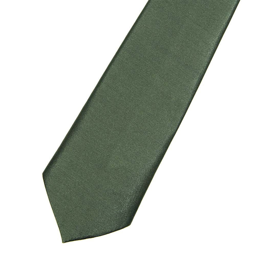 Silk Satin Olive Tie - SARTORO213