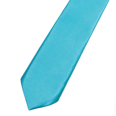 Silk Satin Turquoise Tie - SARTORO