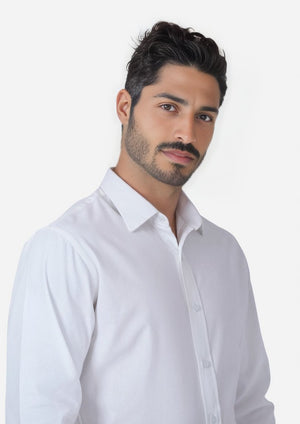 White Linen Shirt - SARTORO