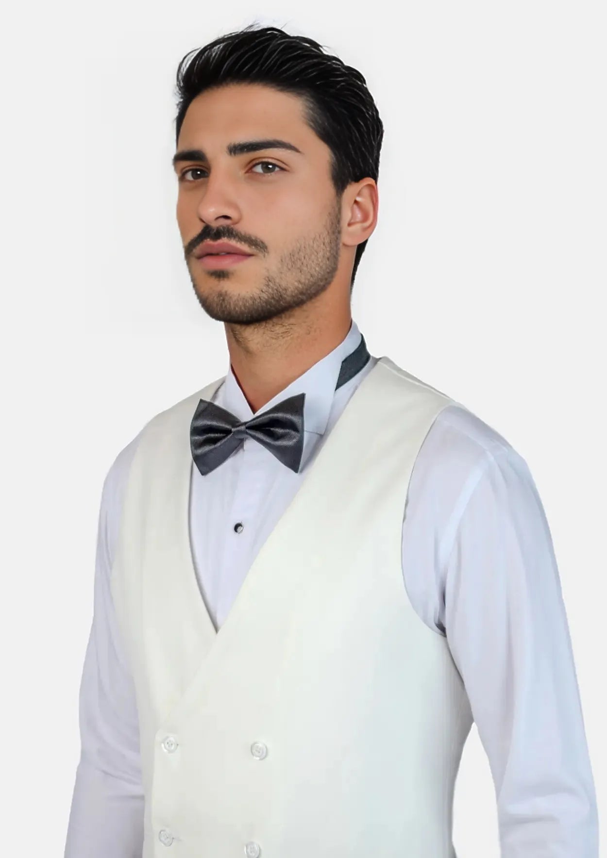 White Twill Vest - SARTORO795