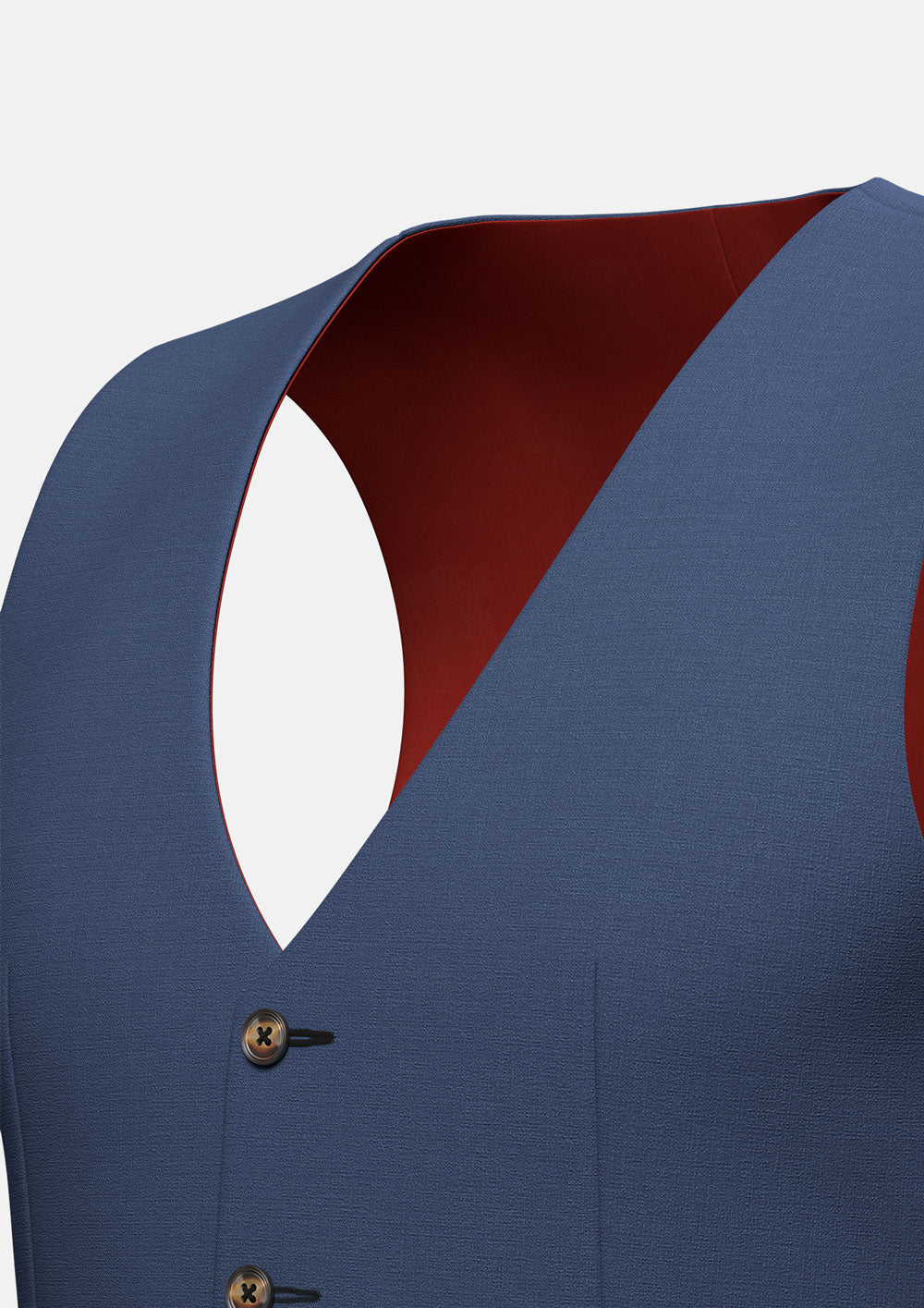 Yale Blue Crosshatch Vest - SARTORO104