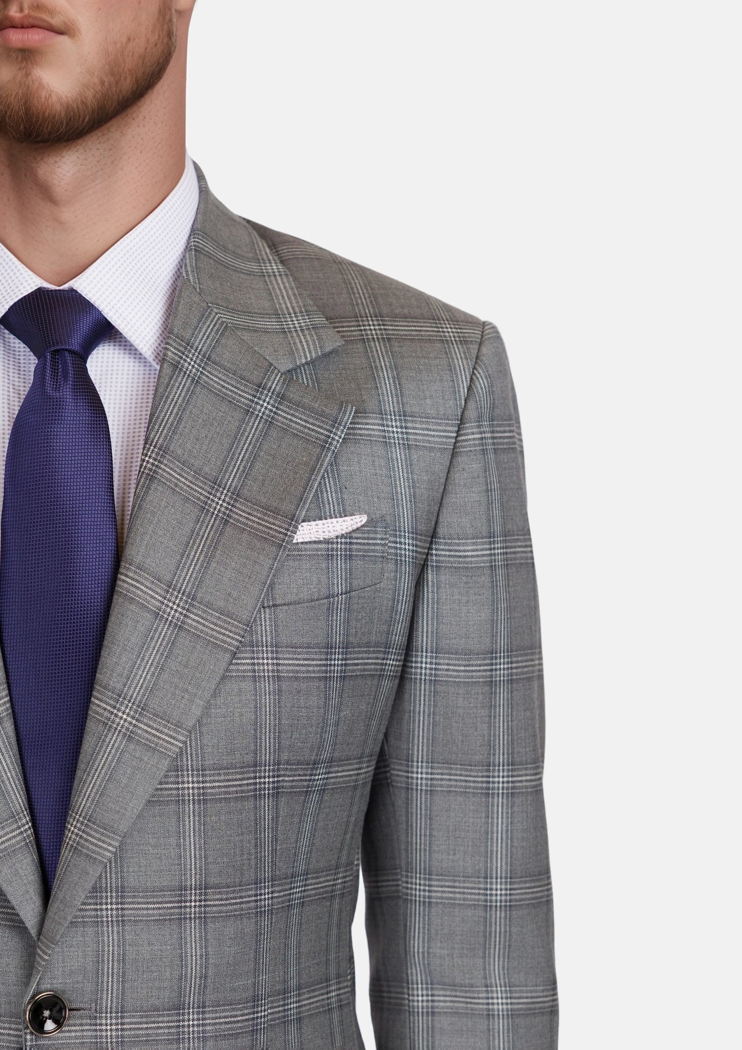 Fossil Grey Checked Ellis Suit