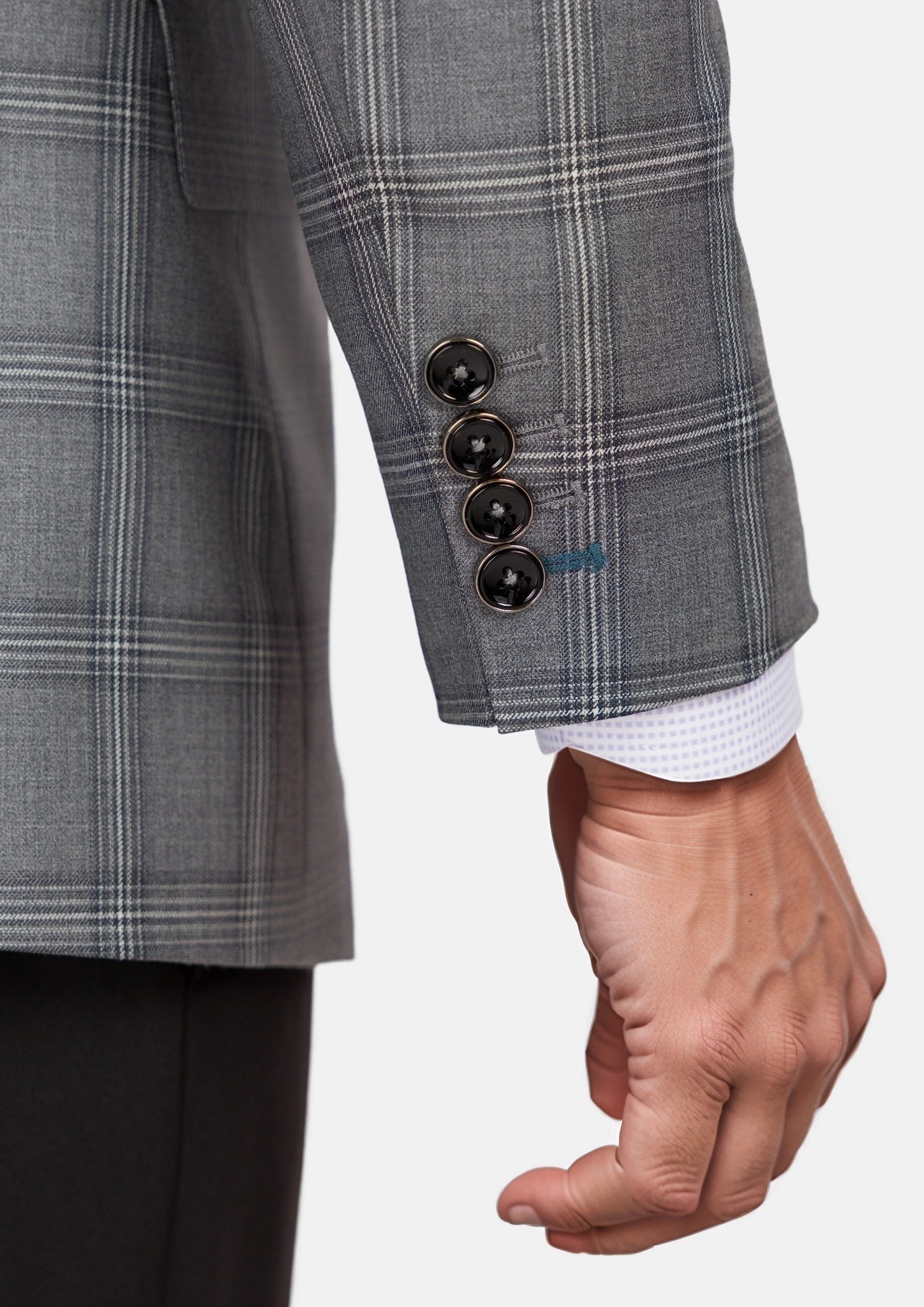Fossil Grey Checked Ellis Jacket