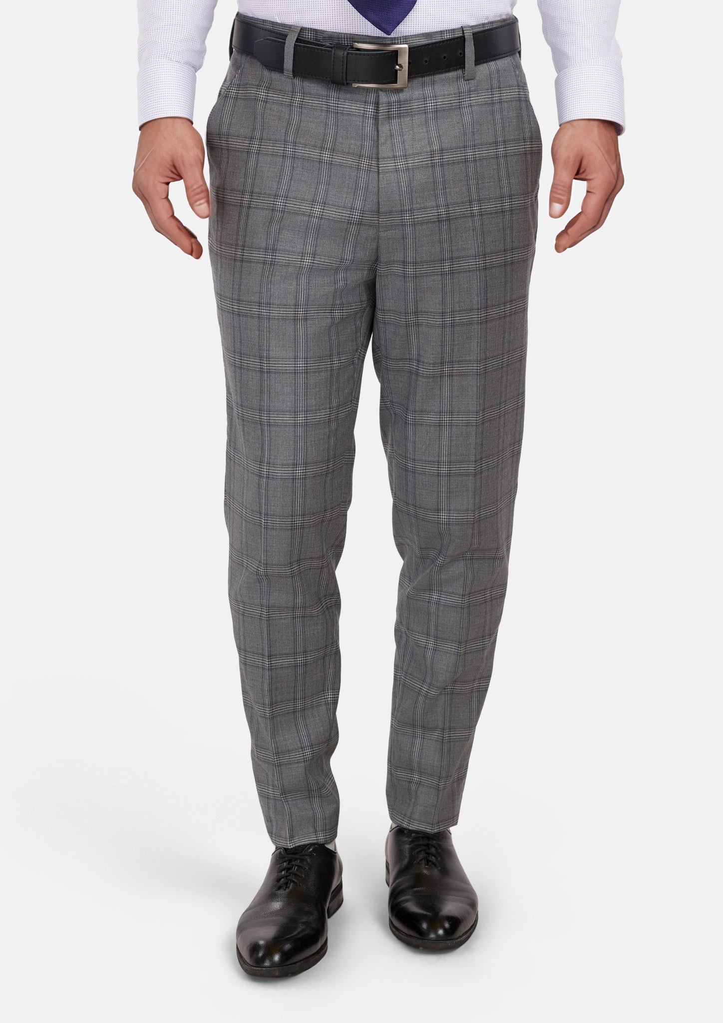 Fossil Grey Checked Pants
