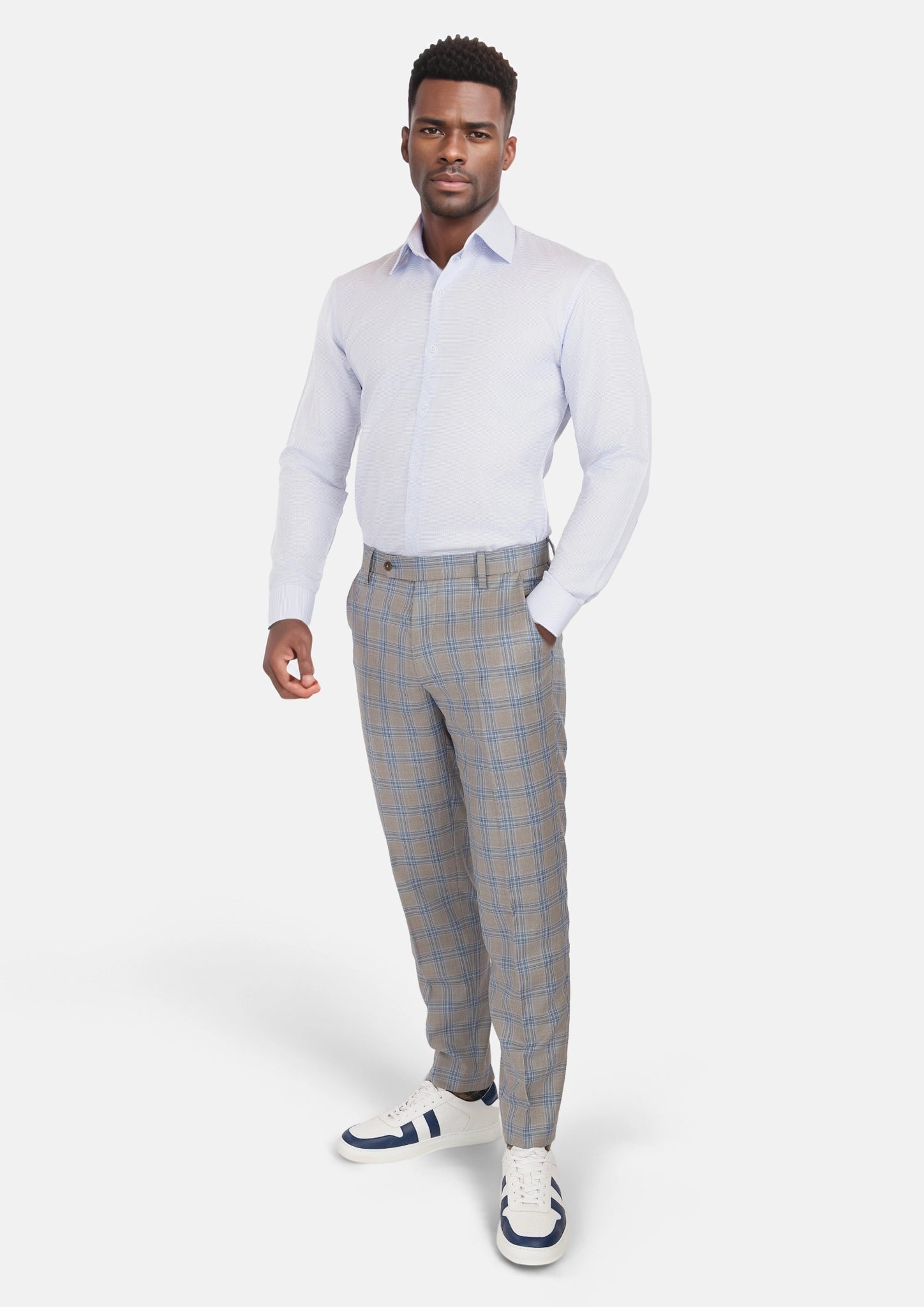 Milano Grey Checked Pants