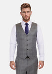 Fossil Grey Checked Vest