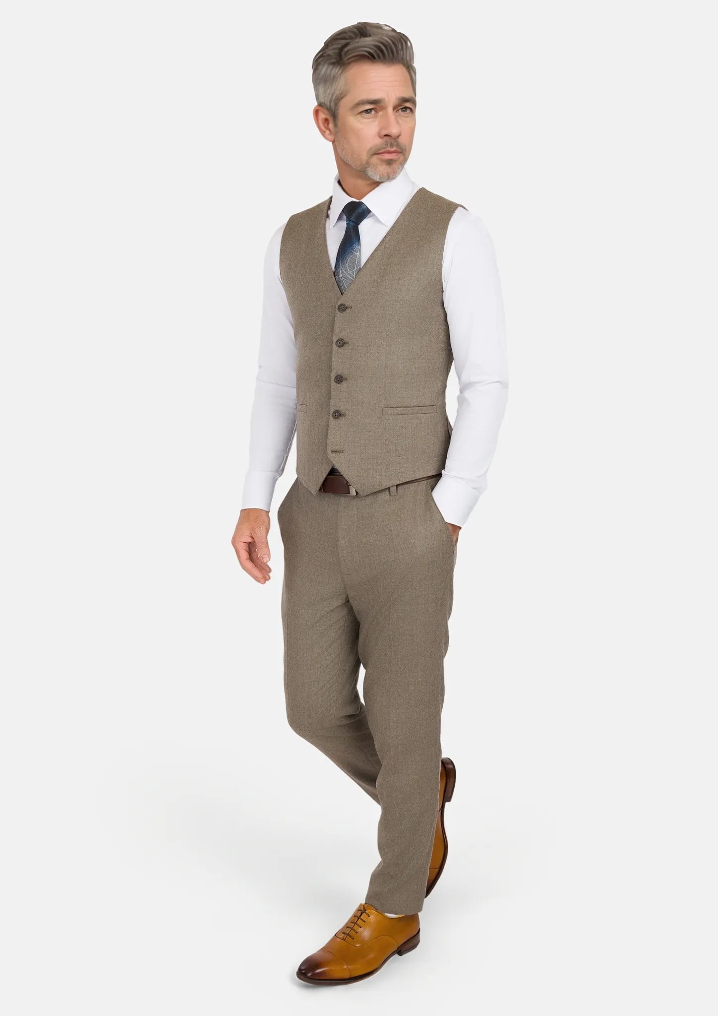 Astoria Brown Flannel Vest