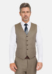 Astoria Brown Flannel Vest