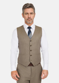 Astoria Brown Flannel Vest