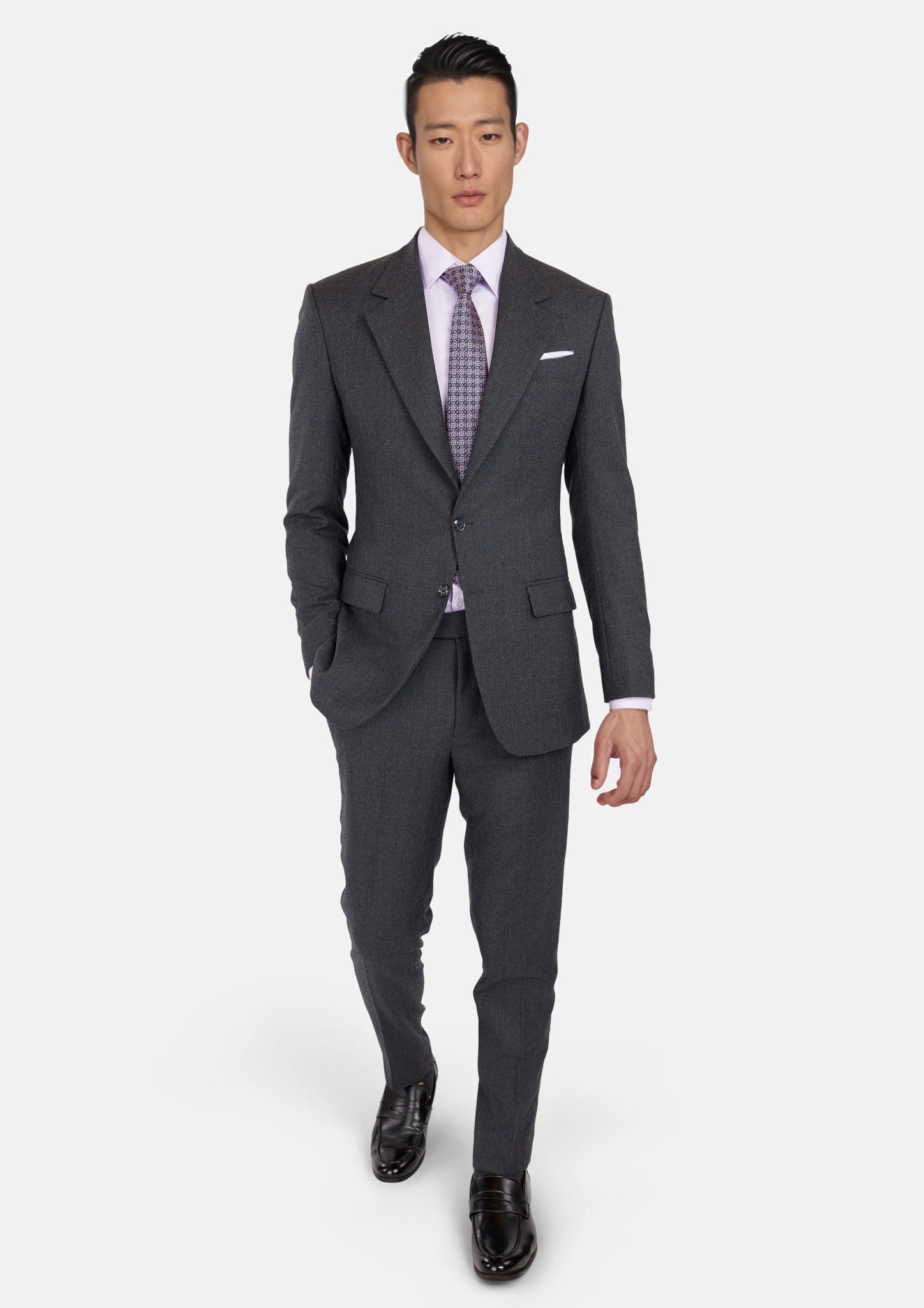 Charcoal Flannel Ellis Suit