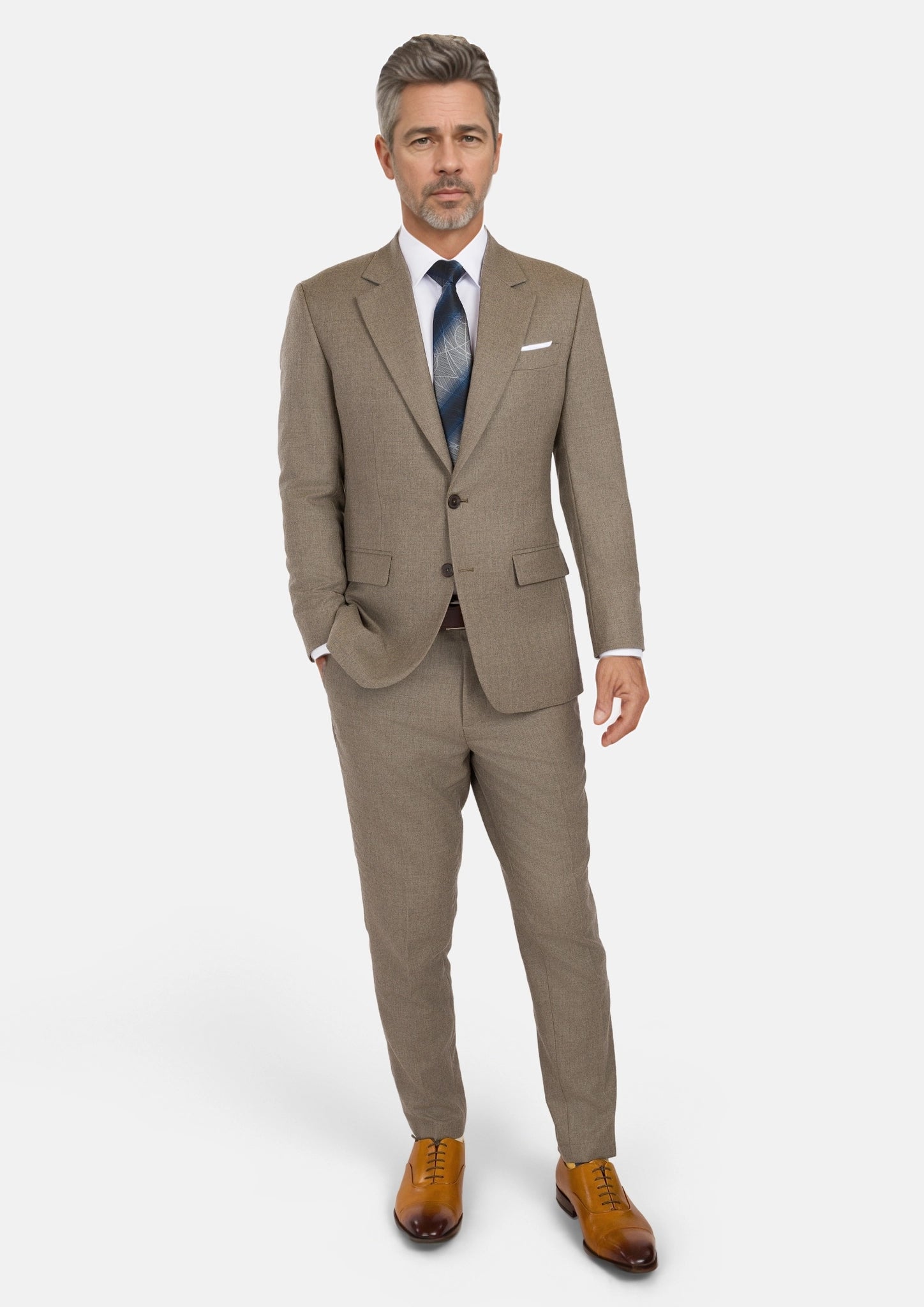 Astoria Brown Flannel Astor Suit