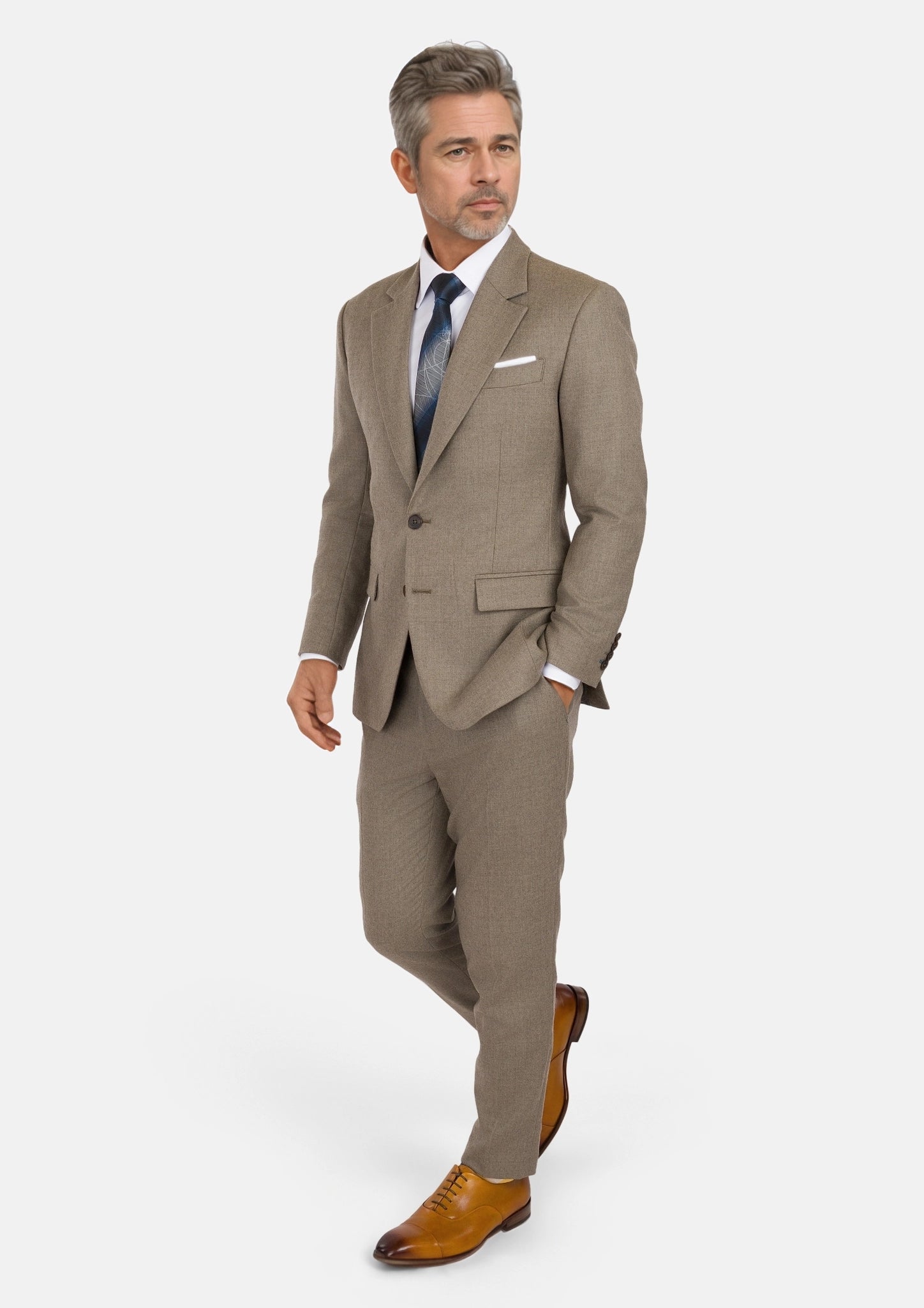 Astoria Brown Flannel Astor Suit