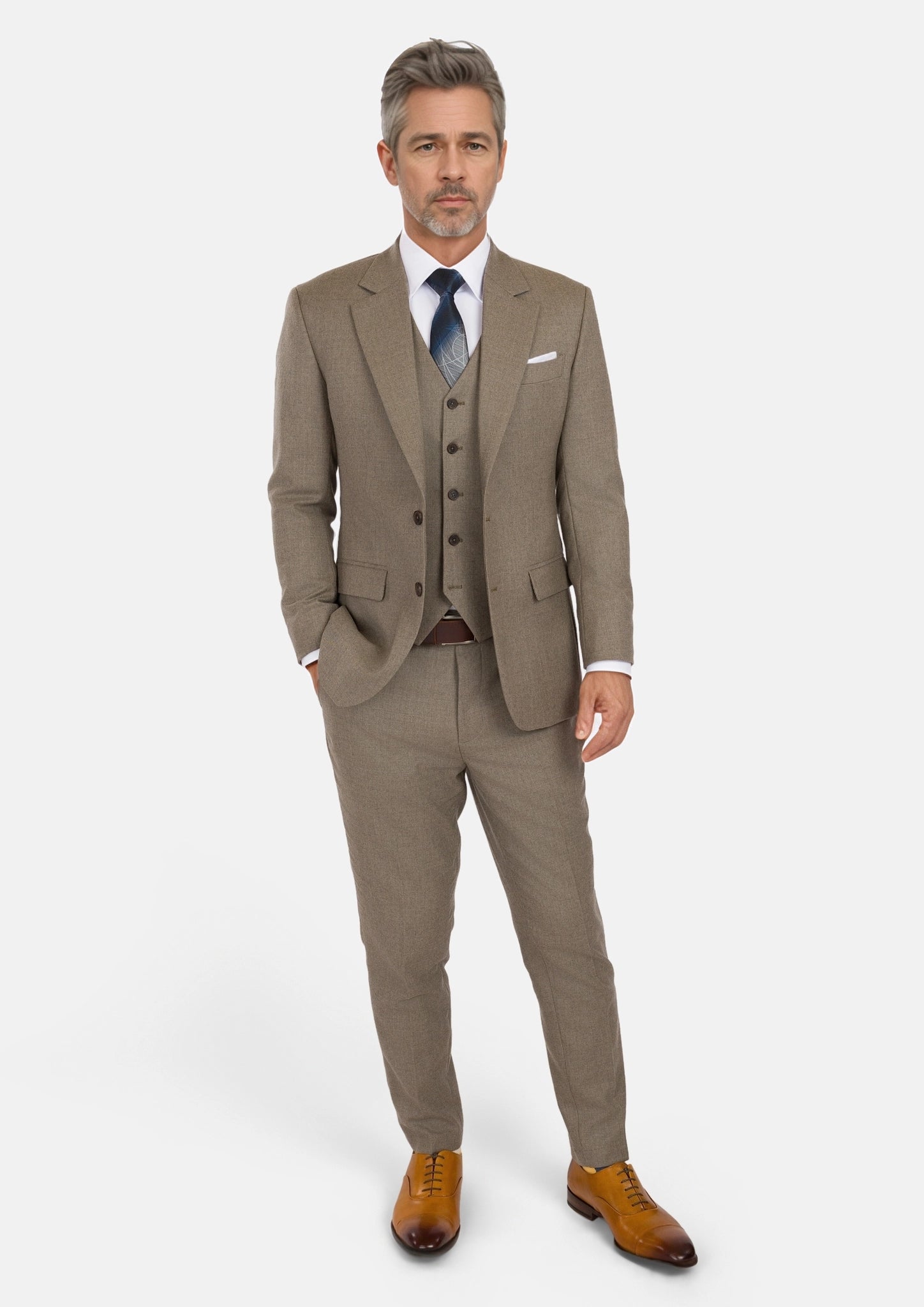 Astoria Brown Flannel Astor Suit