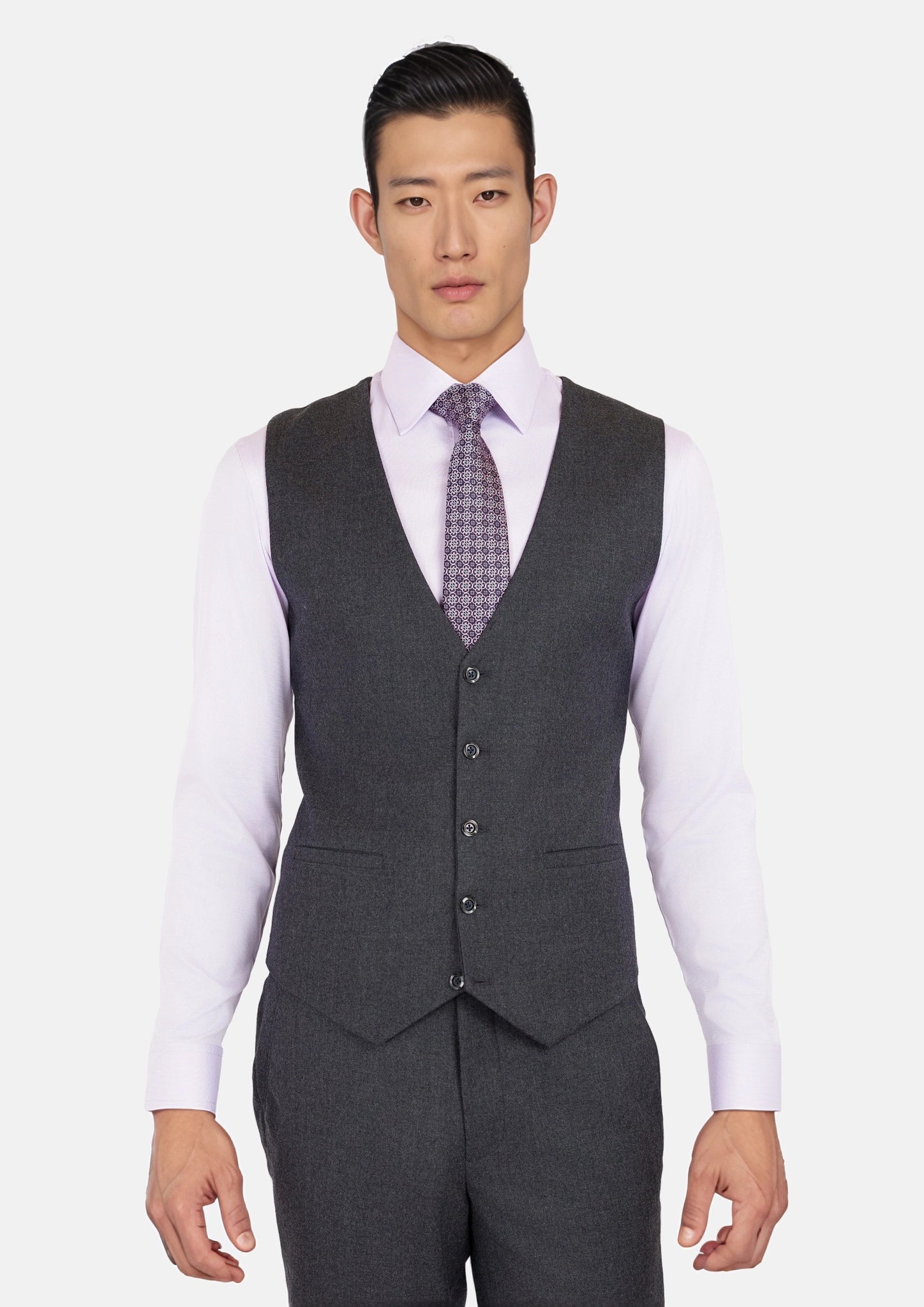 Charcoal Flannel Vest