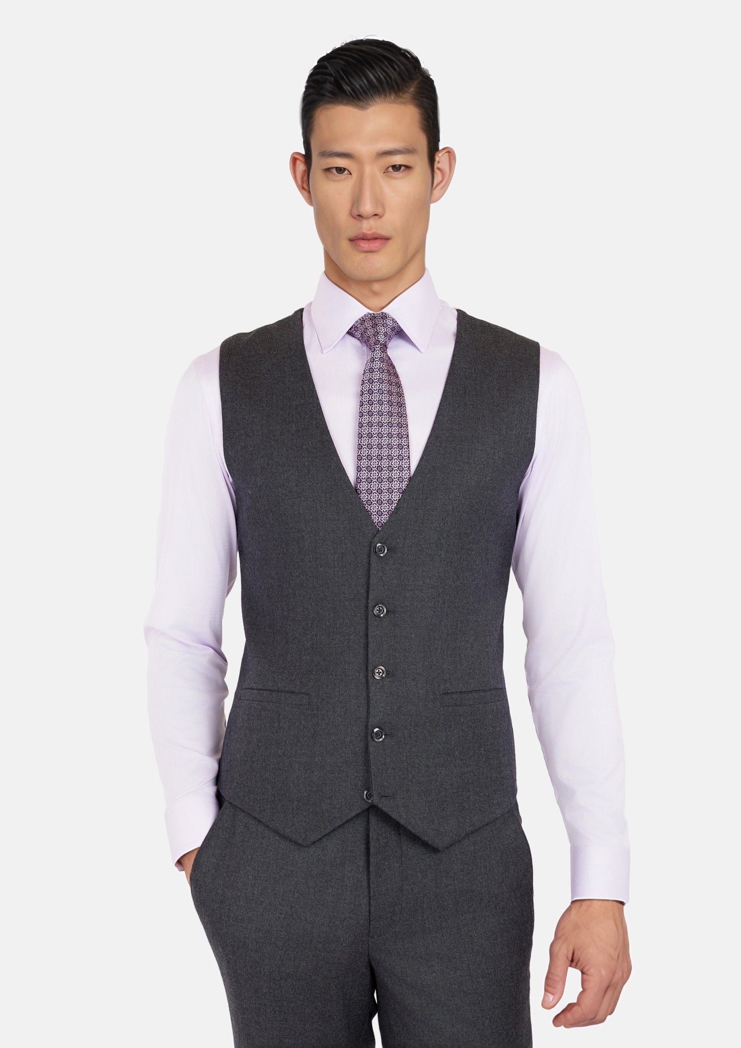 Charcoal Flannel Vest