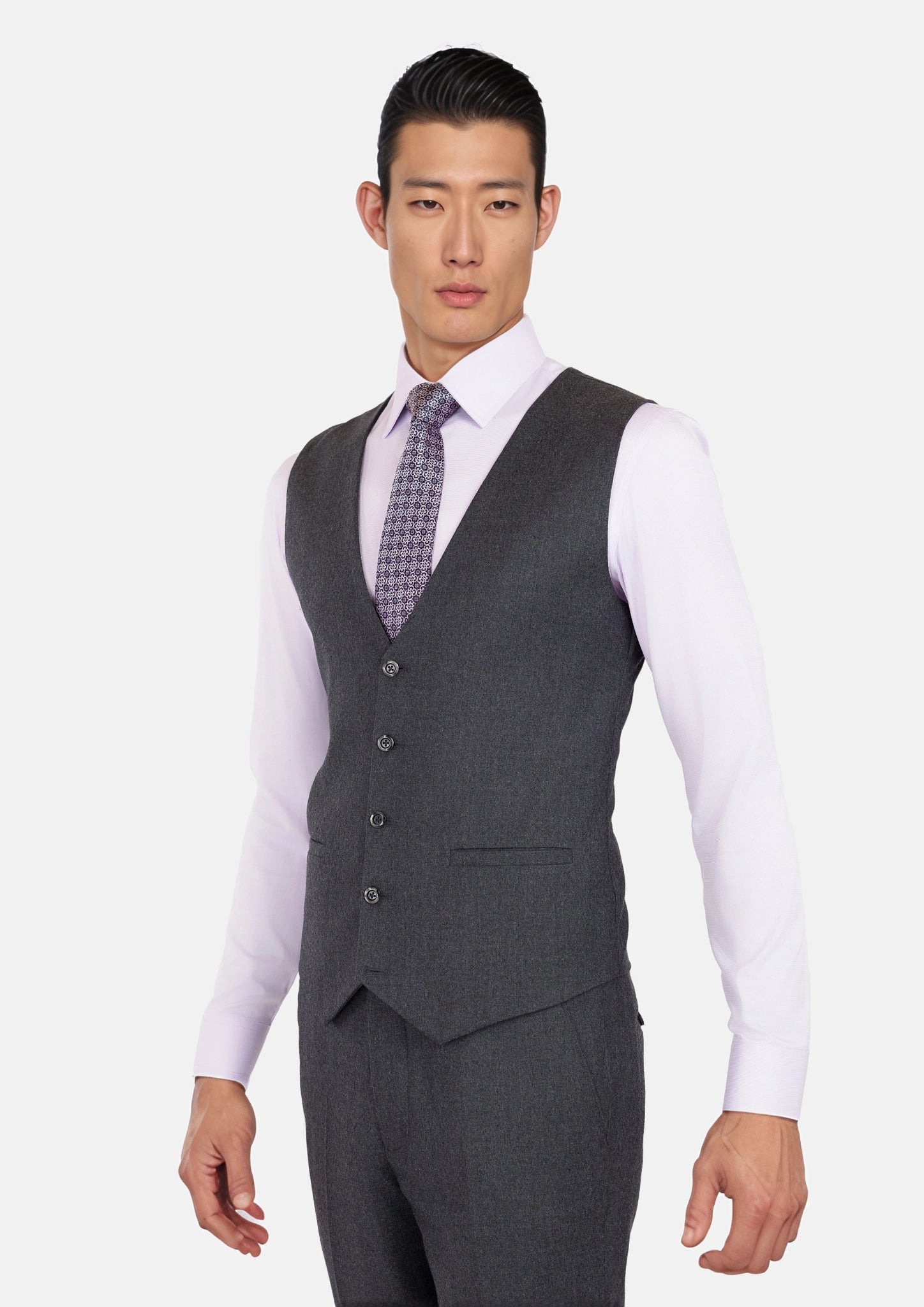 Charcoal Flannel Vest