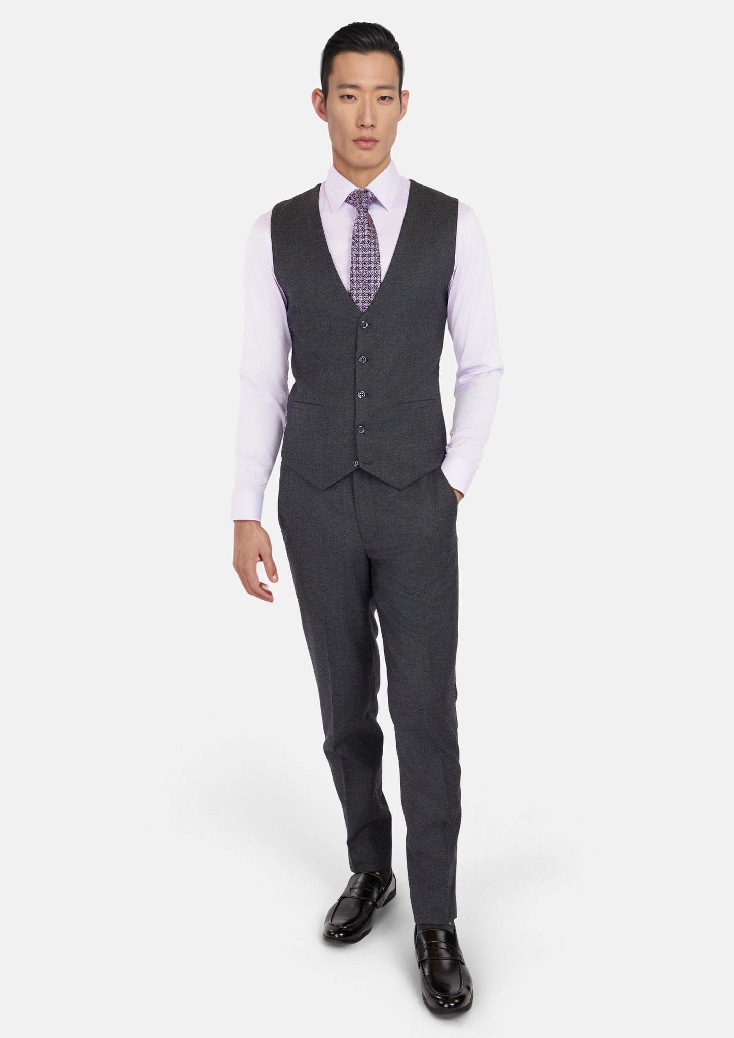 Charcoal Flannel Vest